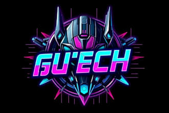 paint a marvelous cyberpunk futuristic y2k logo design