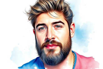 illustrate yourself in a gorgeous watercolor portrait