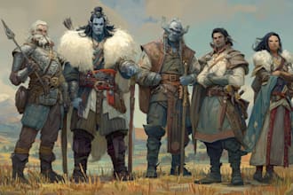 make a  custom dnd party characters for dnd and pathfinder