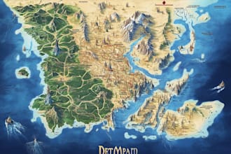 create clean vector map illustrations for web and print