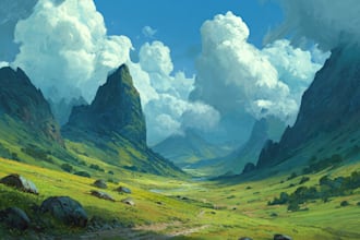 design landscape illustration botanical season horror