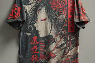 have a japanese t shirt illustration