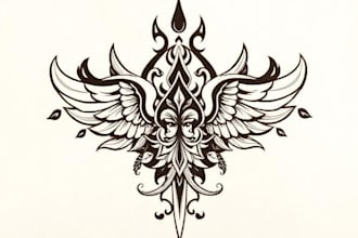 create a profesional tribal tattoo design