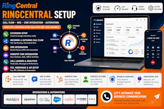 setup ringcentral API call flow SMS integration with hubspot CRM
