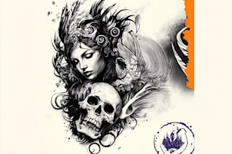 draw your color tattoo design with a real tattoo artist