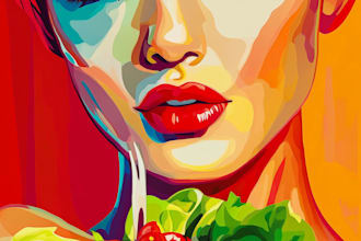 draw food and drink illustration for you