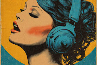 make retro psychedelic illustrated album covers for any genre of music