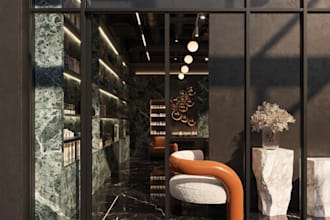 make design and render your 3d retail stores,shops, interior