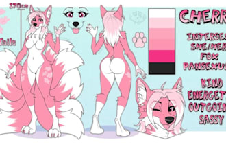 draw furry ref sheet protogen reference sheet fursona ref sheet nsfw furry art