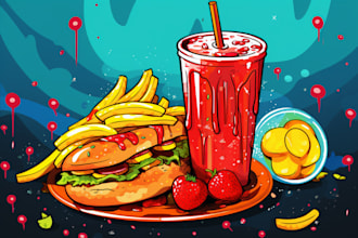 food pop art of your food pop art
