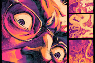 comic book illustration with comic book illustrator