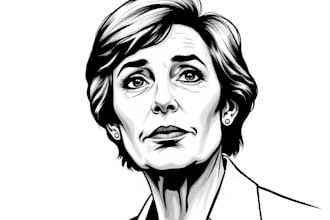 illustrate a marvelous wsj style hedcut portrait art
