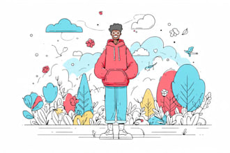 create doodle illustration for any project