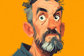 create simple cartoon portrait