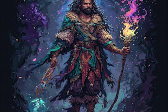 make a unique fantasy character concept art
