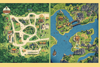 create unique artistic maps for creative projects