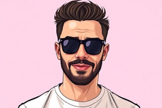 turn yourself a vector portrait cartoon illustration