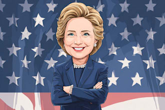 design digital political cartoon for political cartoon