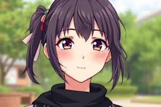 create a a magnificent character in manga style