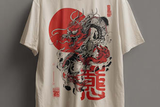 make a japanese t shirt design