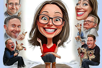 design fantasy portrait or stylized caricature character