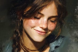 digital portrait painting, oil painting style , portrait