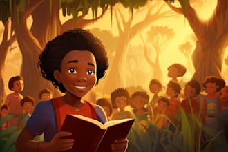 draw professional children book illustration