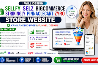 build selz zyro bigcommerce ontraport sellfy pinnaclecart website store design