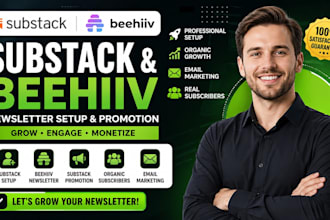 setup substack newsletter beehive substack promotion organic substack subscriber