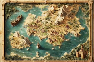 fantasy rpg dnd world map, battle map, campaign map