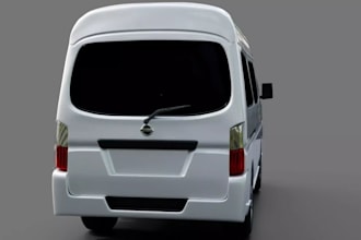 modern 3d caravan vehicle,van custom bodykit,simulator track,wheel rig3d in maya