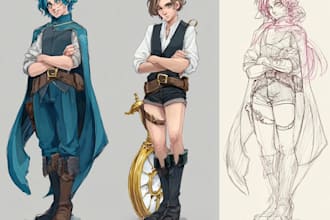 design a character reference sheet for your rpg character