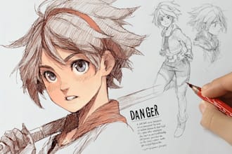 draw a manga character design