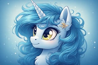 draw a cute pony character in my unique style