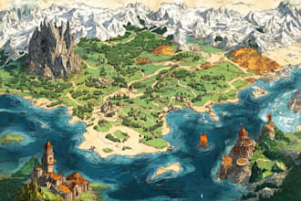 make hand drawn dnd tactical battle maps for you
