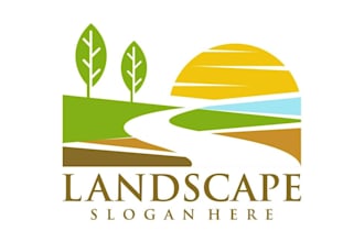 design a modern landscape logo for your business