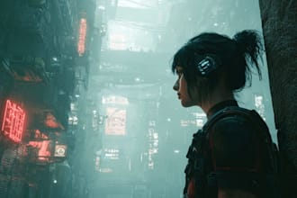 draw cyberpunk character art