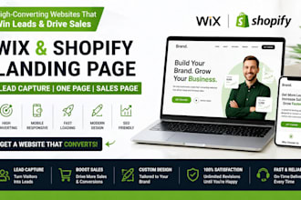 build wix shopify landing page lead capture one page website design sales page