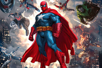 design urban street style superhero character
