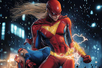 illustrate legendary superhero character