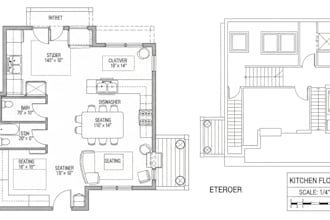 design expert 2d kitchen interior and exterior design with floor plans