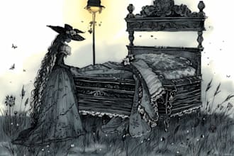 make a darky fairy tale victorian illustration