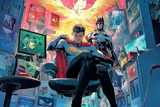 comic book illustration with comic book
