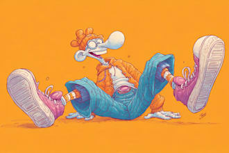 draw a cartoon illustration