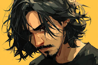 paint realistic digital portrait with smooth shading style