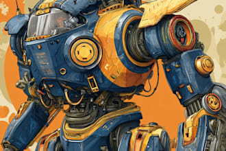 create custom mecha robot art