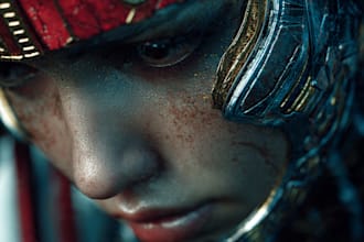 create fantasy, sci fi, character with hyperrealistic style