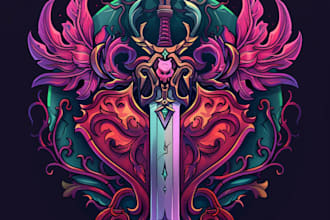 unique and detailed fantasy logo