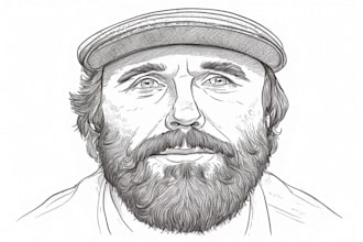 draw the wsj style hedcut portrait for you