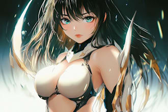 draw custom anime character or portrait with clean style